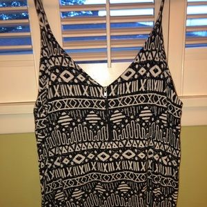 Urban Outfitters black and white Aztec tank